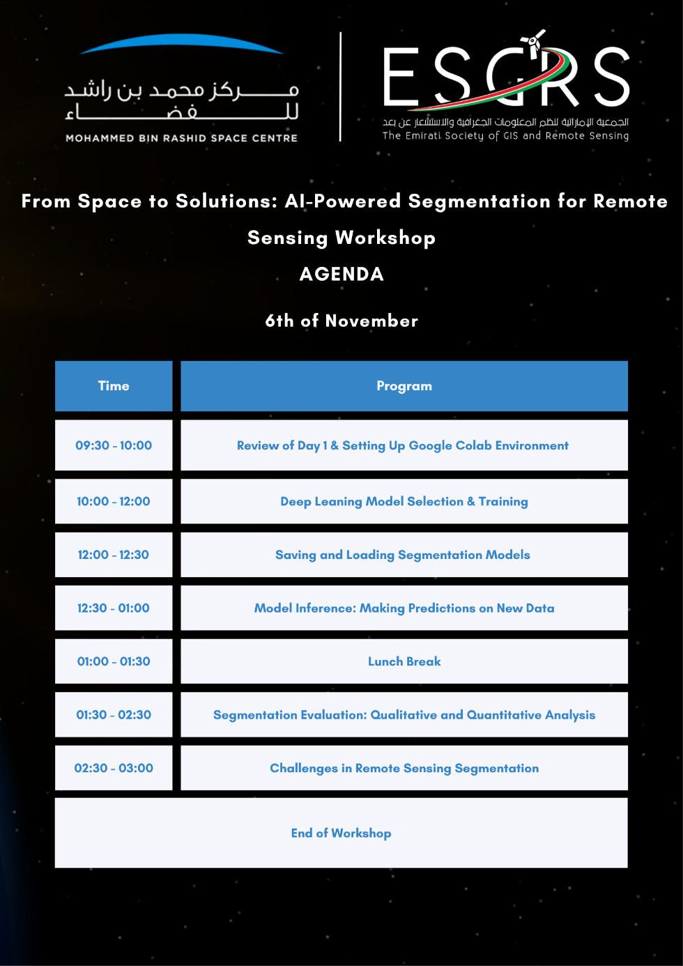 Agenda - From Space to Solutions: AI-Powered Segmentation for Re